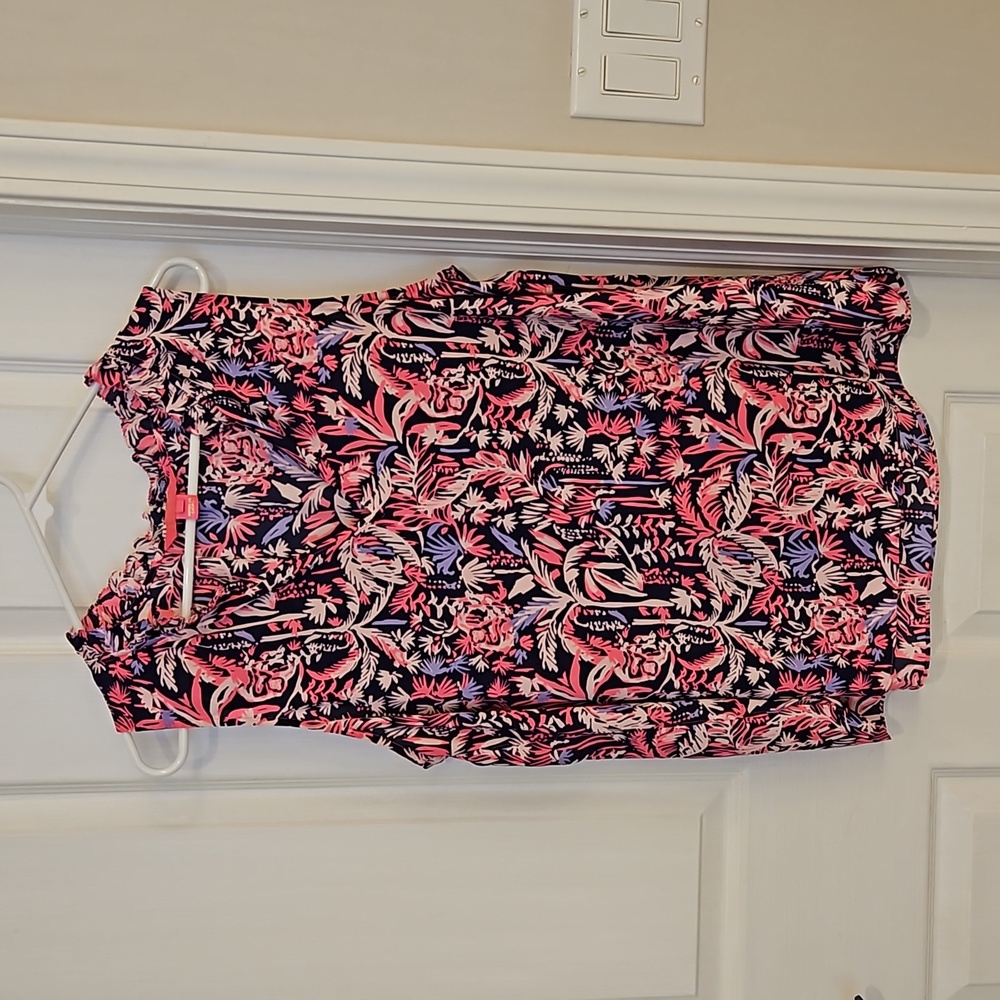 Lilly Pulitzer Sleeveless V Neck Blouse Size L